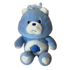 Care Bears Grumpy Bear 2002 20th Anniversary Plush 8" Blue Cloud Belly